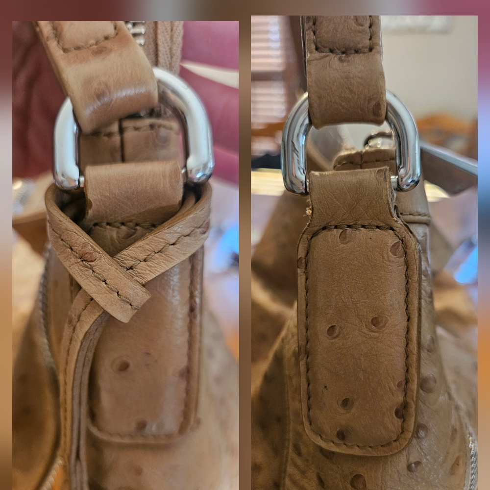 Furla Ostrich Shoulder Bag - Picture 3 of 13